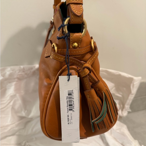 New! Dooney & Bourke Florentine Leather Tassel Shoulder Bag - Picture 6 of 11